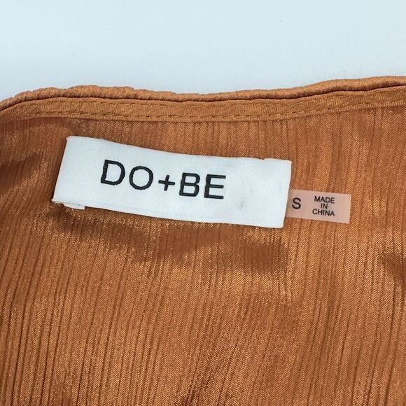 DO+BE Top S Blouson V Neck Popover Long Sleeve Party Cocktail Sexy Holiday Small - Picture 9 of 11